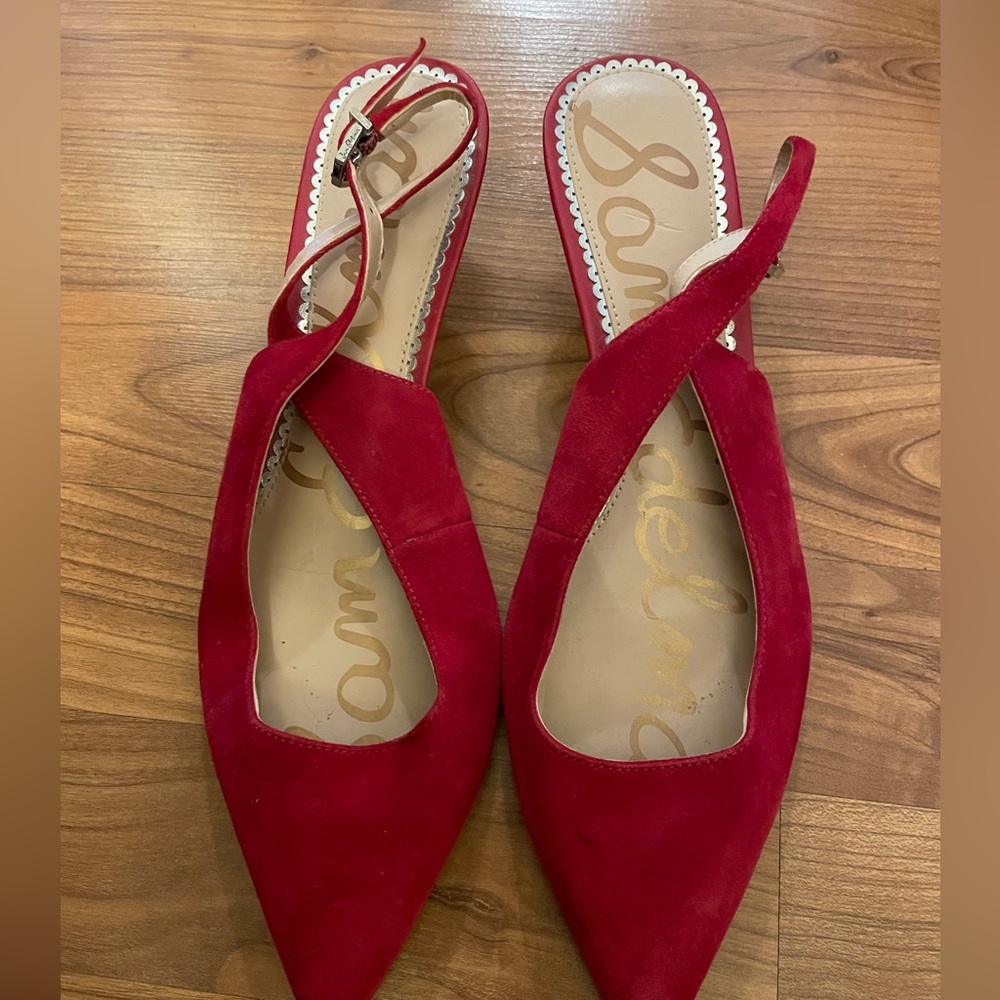 Sam Edelman Red Suede shoes Size 8